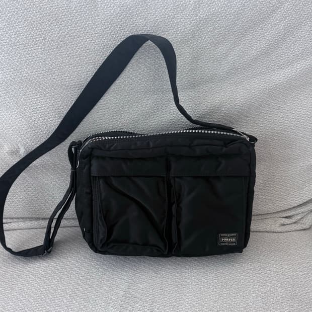 포터 탱커 숄더백 라지 블랙
