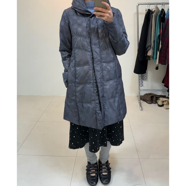 빈티지 도트 패딩