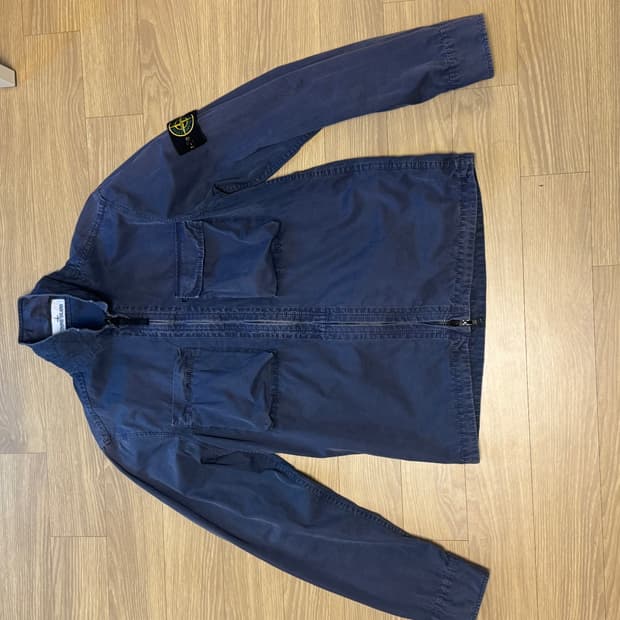 스톤 아일랜드 가먼트다이드 오버셔츠 자켓