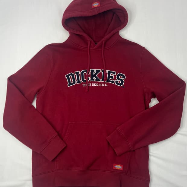 디키즈 버건디 기모 후드티