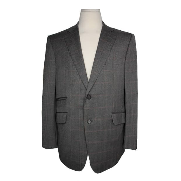 던힐 차콜그레이 순모 체크 남성 자켓 100