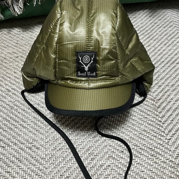 남이서팔 사우스2 웨스트8 나일론 퀼티드 캡 올리브 -M