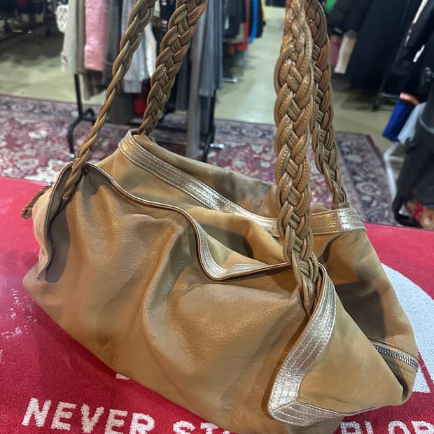 페레가모 가죽 베이지 숄더백