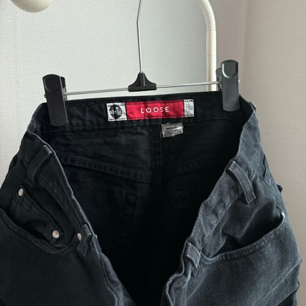 90s 리바이스 실버탭 루즈핏 블랙진 (34x32)