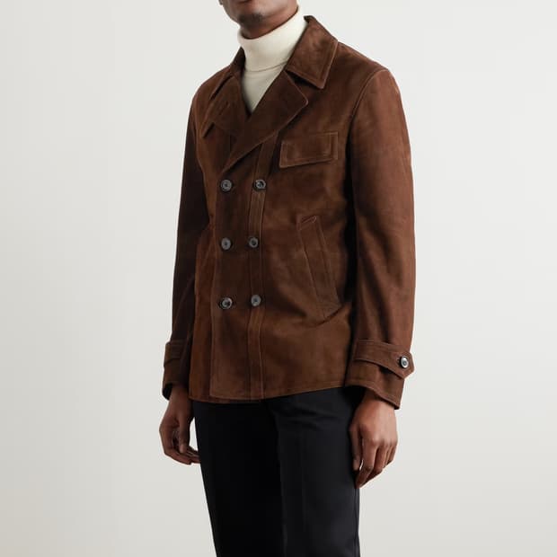 톰포드 캐시미어 스웨이드 신상 가죽 피 코트