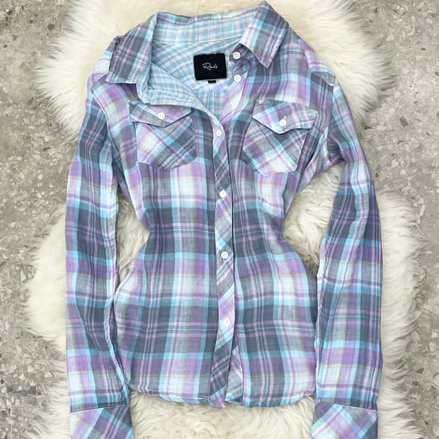 캔디 체크 포켓 셔츠