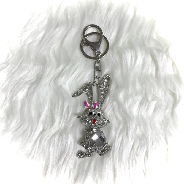 빈티지 핀터깔 y2k 갸루 리본 토끼 키링