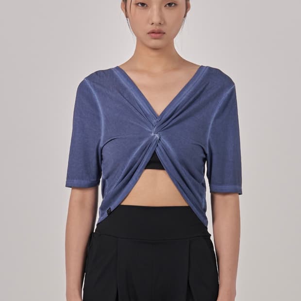 오즈이즈 리버시블 숏슬리브 커버업 - [인디고-S]