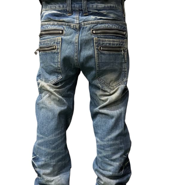 Made in heaven 메이드인헤븐 펑크 데님 y2k워싱 팬츠