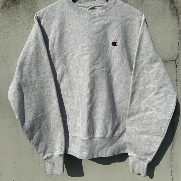 [M] 챔피온 리버스위브 멜란지 그레이 맨투맨 스웻셔츠
