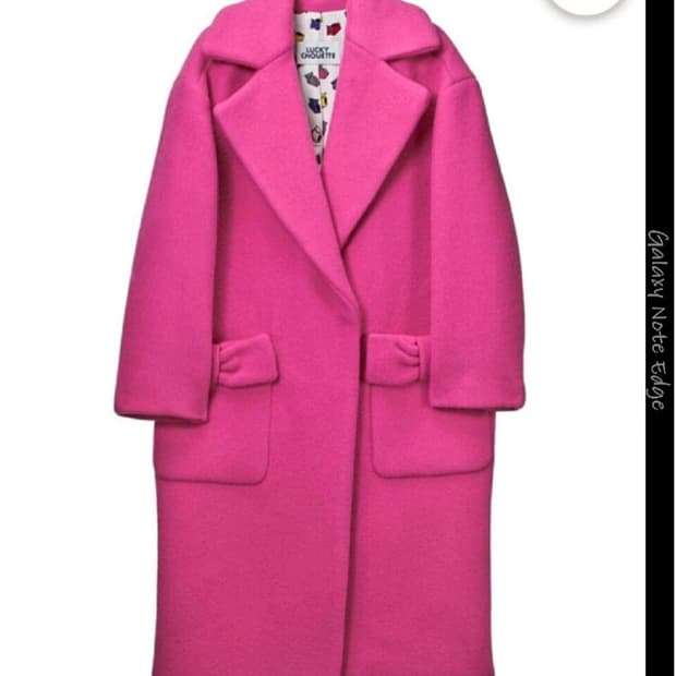 럭키슈에뜨 한예슬 리본 코트 (Hot Pink) 36사이즈