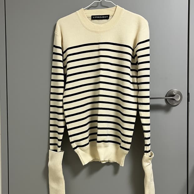 Y/PROJECT 스트라이프 니트