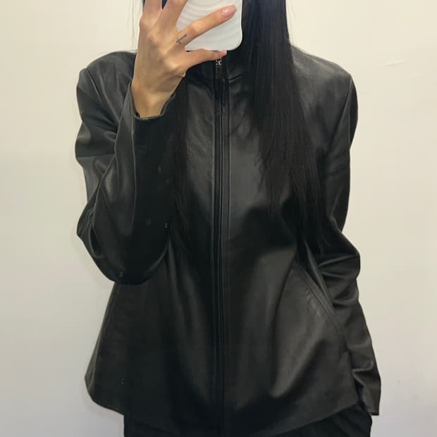  Lambskin racer jacket 