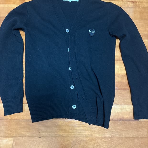 꼼데가르송 PLAY블랙 가디건