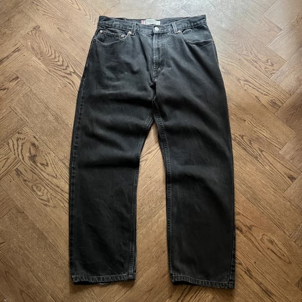 [36]00's 리바이스 USA 505 흑청 데님 팬츠