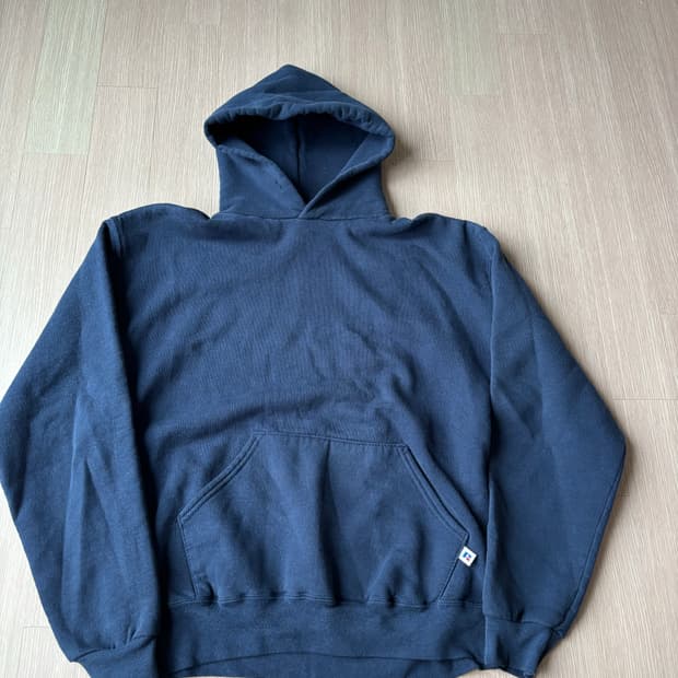 빈티지 러셀 navy 후드