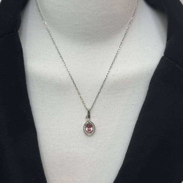 스왈로브스키 핑크스톤 목걸이