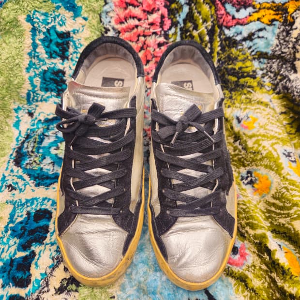 골든구스 슈퍼스타 실버 스니커즈 38