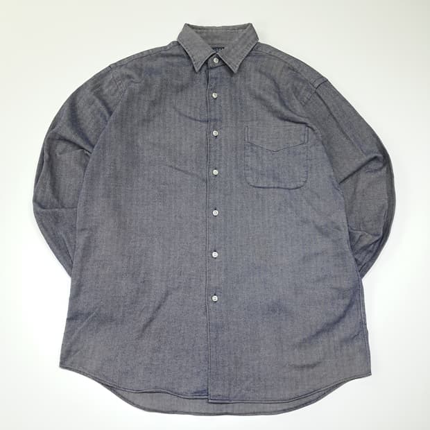 CL798 M 폴로 90s 홍콩판 헤링본 로얄네이비 셔츠 남방