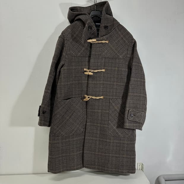 M-L 커버낫 체크 떡볶이 더플코트
