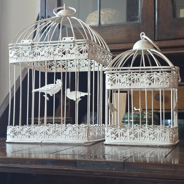 빈티지 철제 새장 인테리어 소품 2종 세트