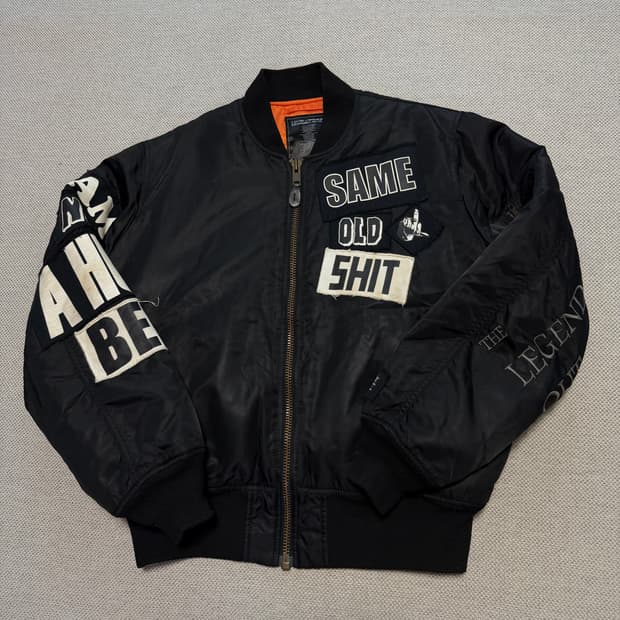 휴먼빙 로고 패치 ma-1 자켓