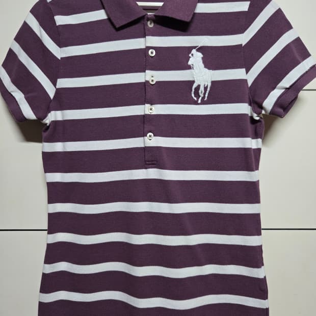 폴로 랄프로렌 여성 빅포니 단가라 PK 반팔티