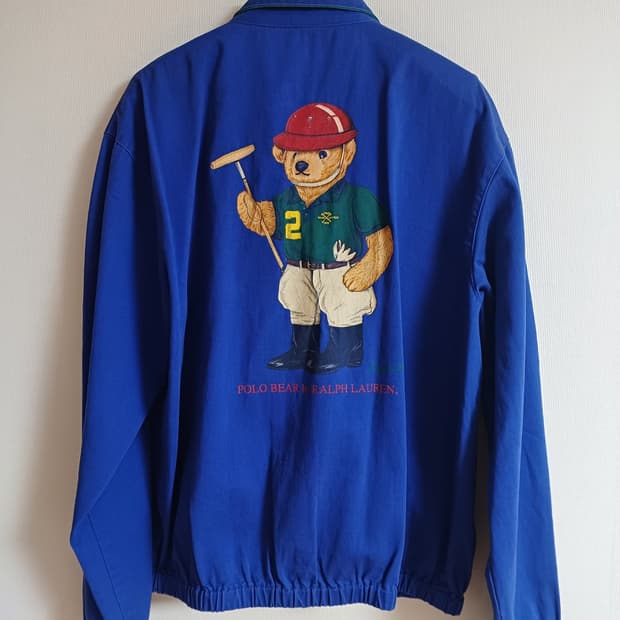 90s 폴로베어 랄프로렌 블루종 자켓 로라이프 polo bear