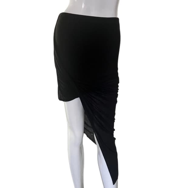 헬무트랭 kinetic jersy asymmetrical skirt