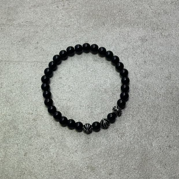 Balck & mini cross - 블랙 과 미니 십자 팔찌