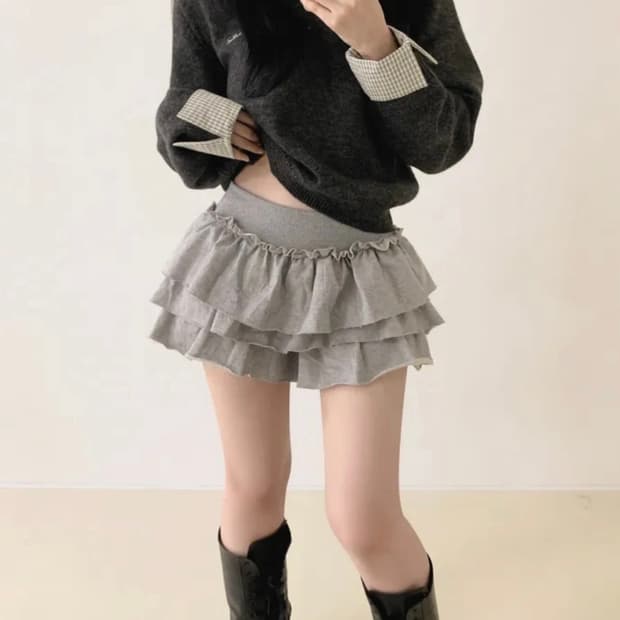 Shopcider 샵사이다 트레이닝 캉캉 프릴 스커트