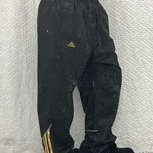 아디다스 빈티지 00's 블랙 골드 흑금 트랙팬츠 105 C06630