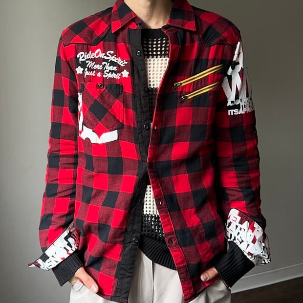 Sorridere 펑키 디테일 플레이드 체크 셔츠