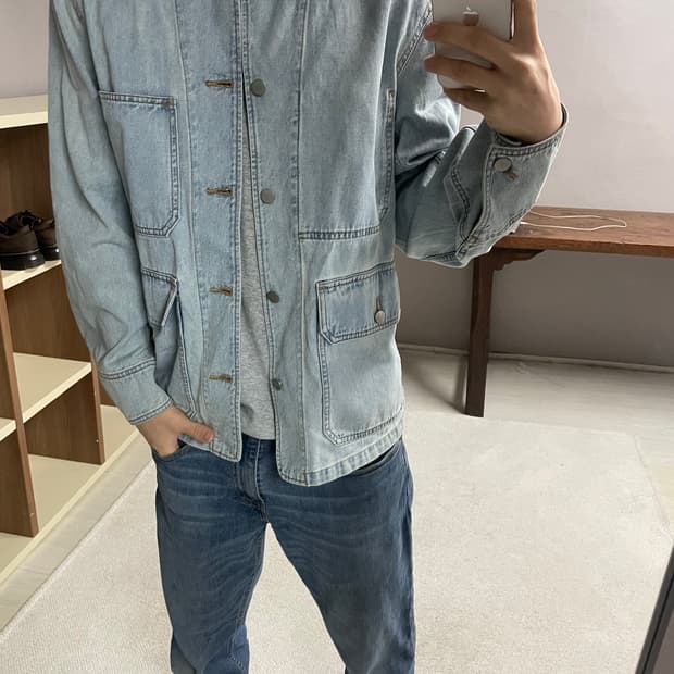 L) jpn 베이직 데님 자켓