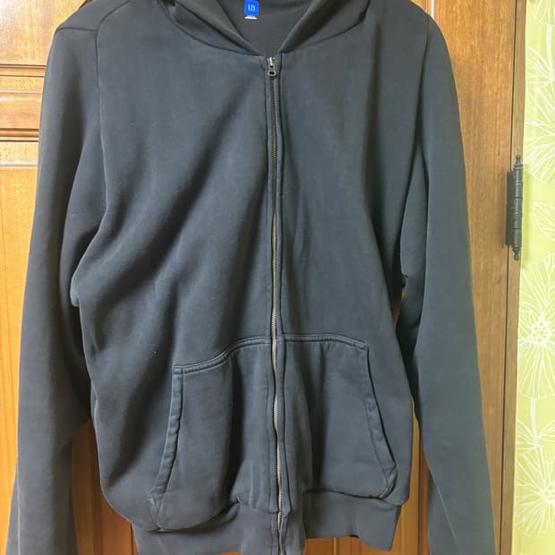 (L) 이지갭 후드집업 블랙