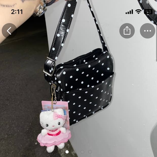 꼼데가르송 걸 도트 크로스백