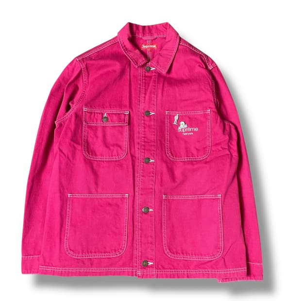 슈프림 16FW 데님 초어 마젠타 더블포켓 자켓 L