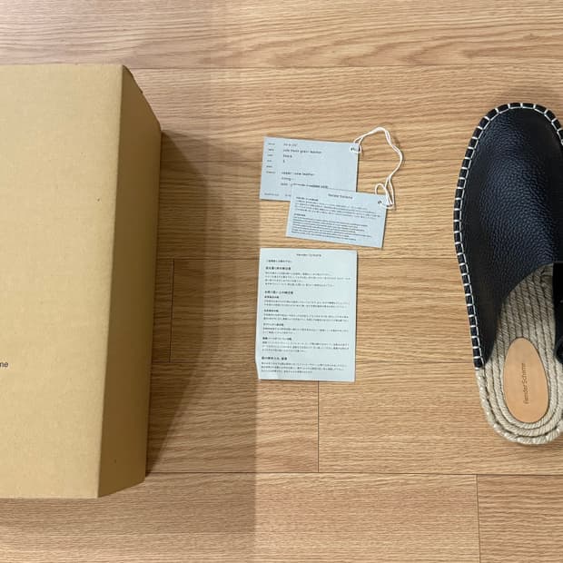 헨더 스킴 주트 hender scheme 가죽 뮬 슬리퍼 블랙 5사이즈