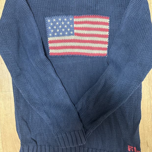 폴로 성조기 니트