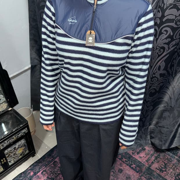 lafuma 스트라이프 키치 반집업 폴리스