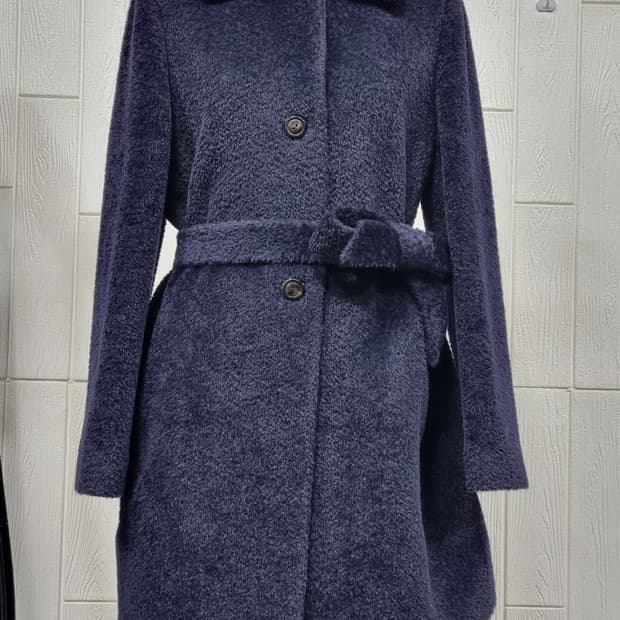 진도 우바 알파카 모 벨트 코트 55