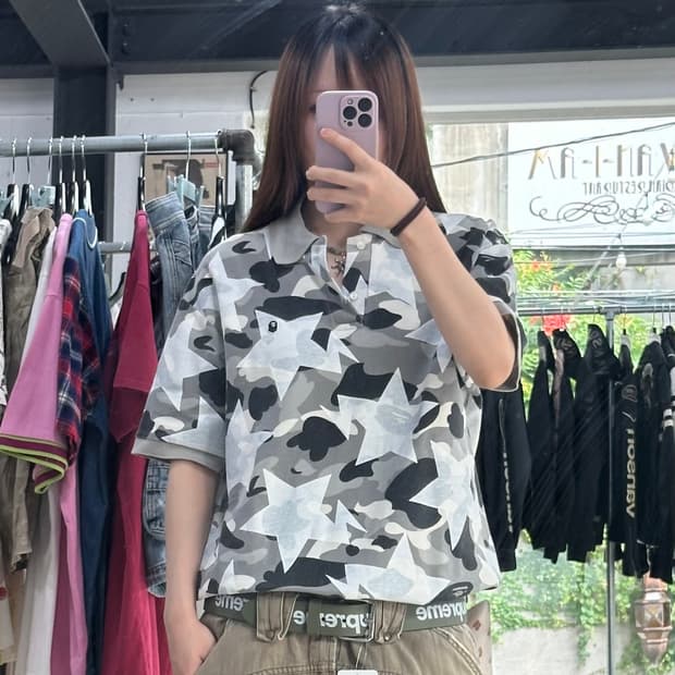 베이프 스타카모 카라반팔티셔츠