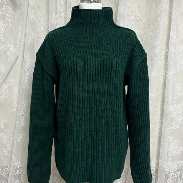 S) 토리버치 캐시미어 블렌드 폴라 니트 그린