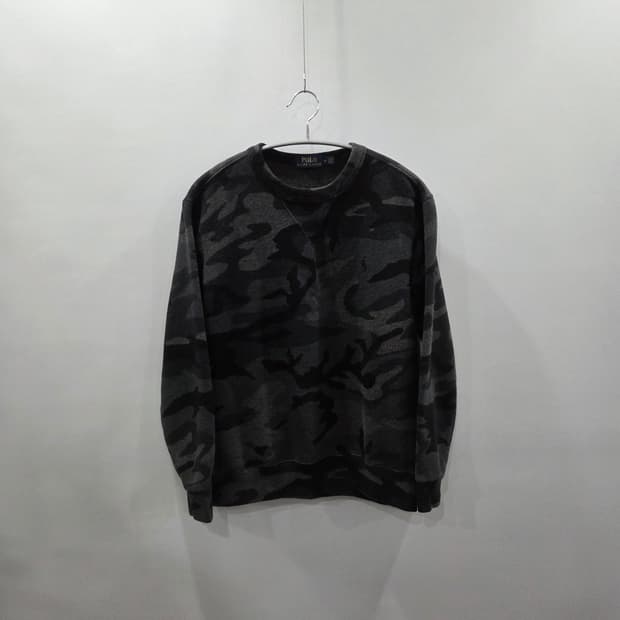 폴로랄프로렌 카모 패턴 기모 맨투맨 M