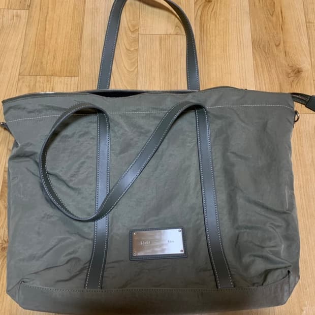 마뗑킴 패브릭 뉴 쇼퍼백 카키 가방