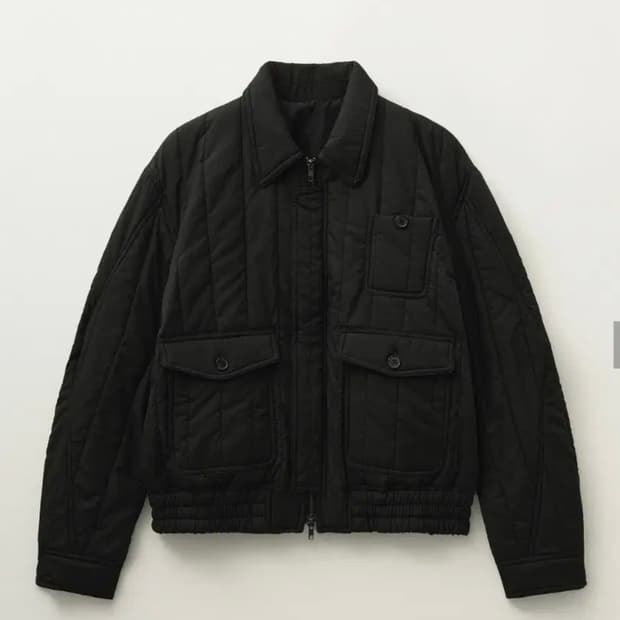 엘무드 텐쿠 퀼티드 블루종 블랙 48