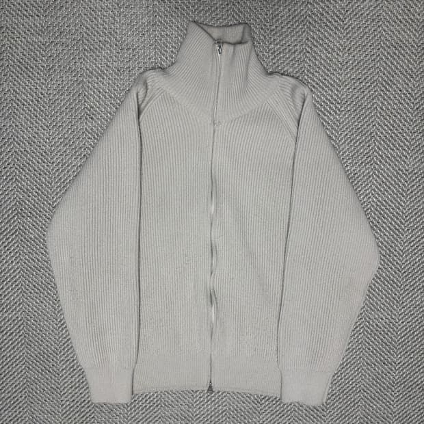 니틀리 리브드 집업 가디건 XL