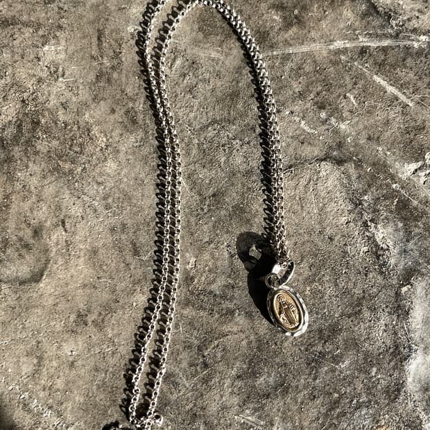 (925 Silver) 빈티지 마리아 목걸이 