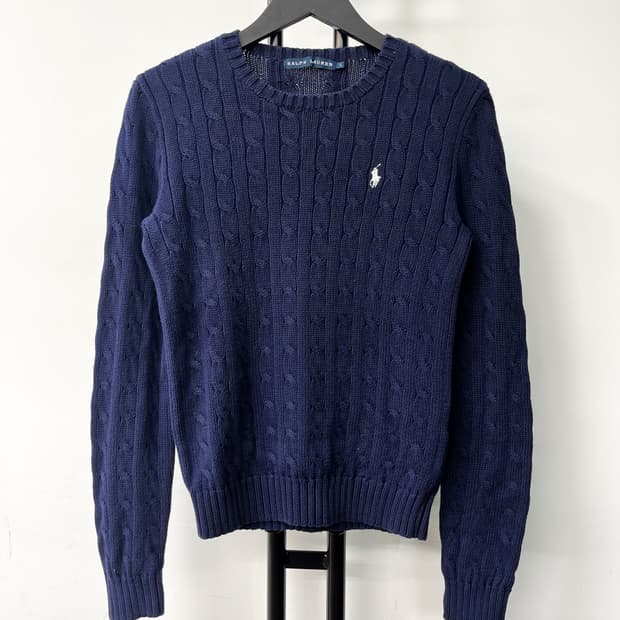 폴로 랄프 로렌 베이직 포니 케이블 니트