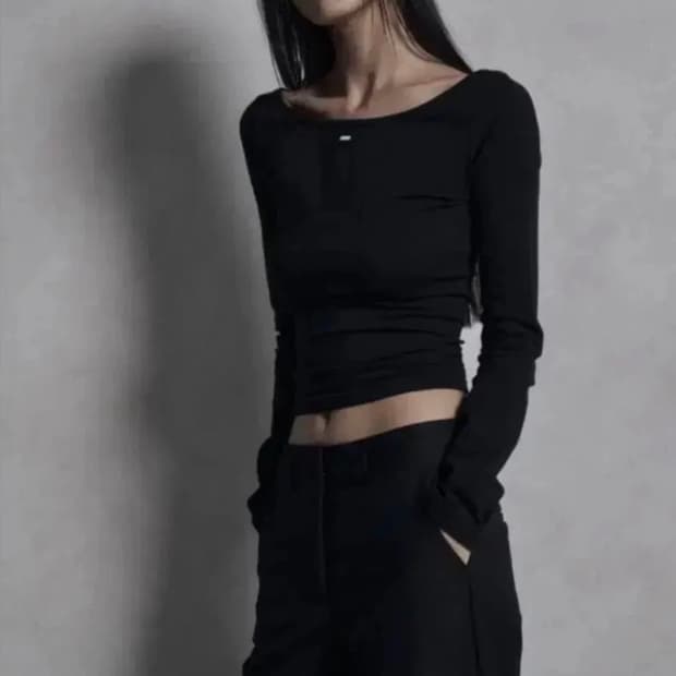 [2] 보헤미안 서울 베이직 보트넥 롱슬리브 블랙
